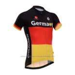 2014 Cycling Jersey Fox Cyclingbox Red and Yellow Short Sleeve and Bib Short